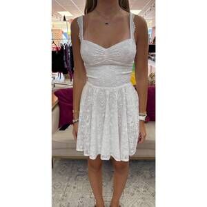 NEW JESSICA ANGEL lace aline dress in white